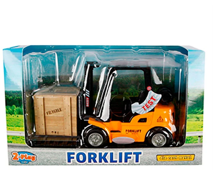 2-Play Die-cast Vorkheftruck met Licht en Geluid, 14cm