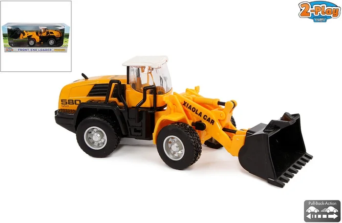 2-Play Die-cast Werkvoertuig met Shovel, 16cm