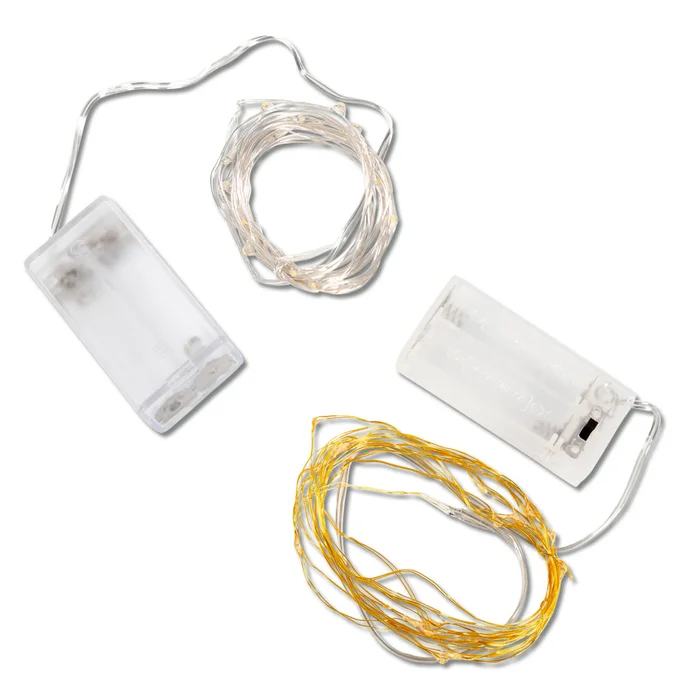 20er LED-Lichterkette in Gold oder Silber | M-92935