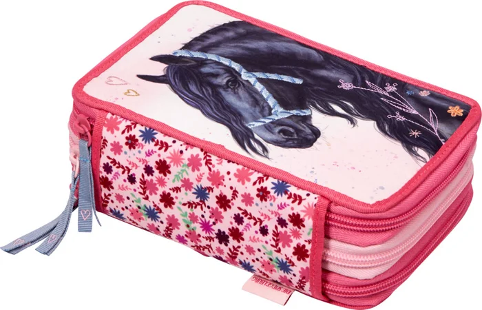 3-fach Federmäppchen – Pferdefreunde