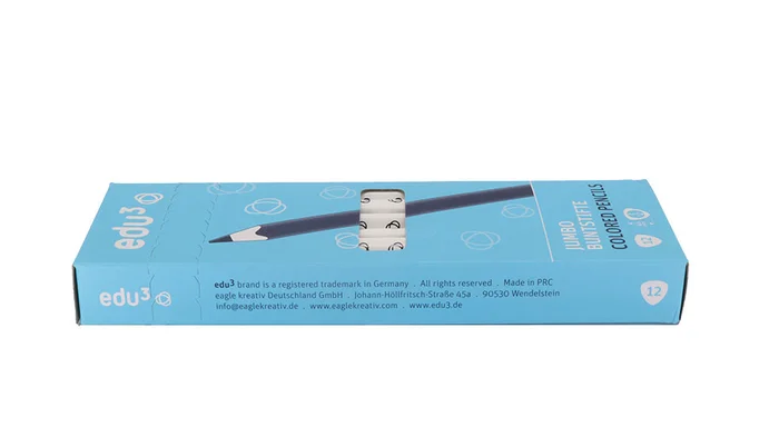 3-Kant Jumbo Buntstifte 12 Einzelfarben Set