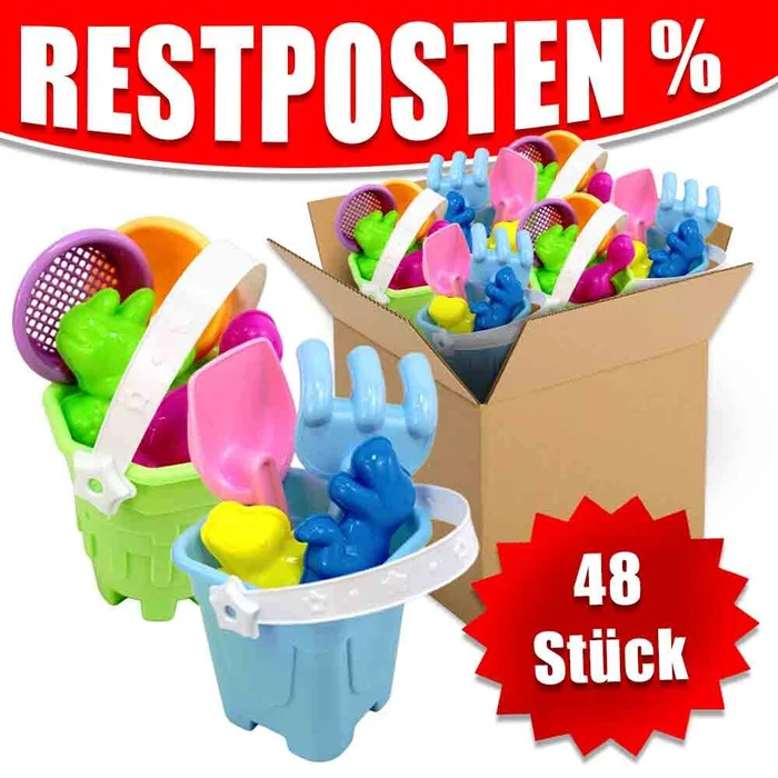 48x Dino Sandspielzeug im 5-teiligen Set im Display – ca. 15 cm