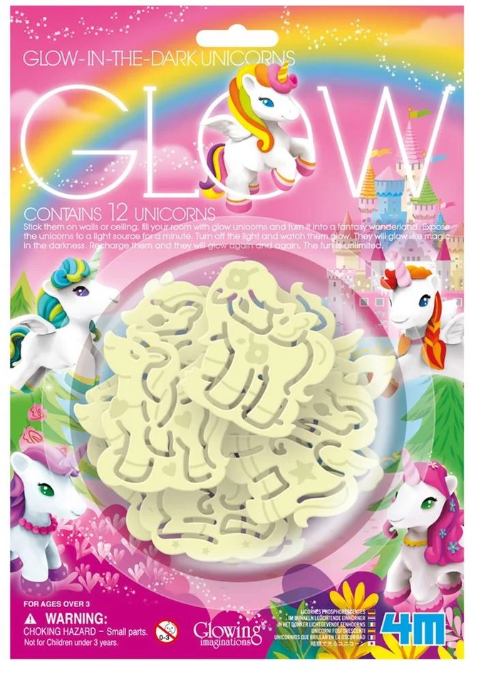 4M 405939 Einhörner, leuchtet im Dunkeln, Mehrfarbig