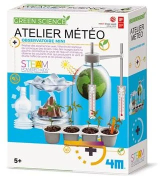 4M Kidzlabs GREEN SCIENCE: WEATHER SCIENCE / F R A N S T A L I G E VERPAKKING, bestudeer de wetenschap achter weerfenomenen, opwarming van de aarde, het ontstaan van mistige wolken, zure regen, …, m