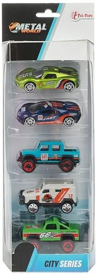 5 Metallautos 1:64 in Box 2sort. 21482Z