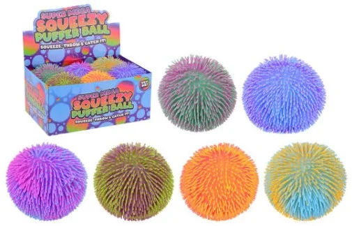 6 flauschige Bälle 2 Farben 23 cm 24381