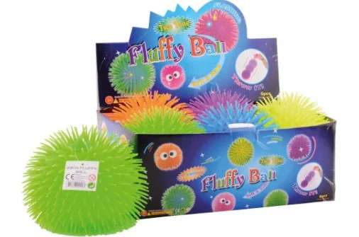 6 Flauschiger Ball, einfarbig, 23 cm. in Box 24299