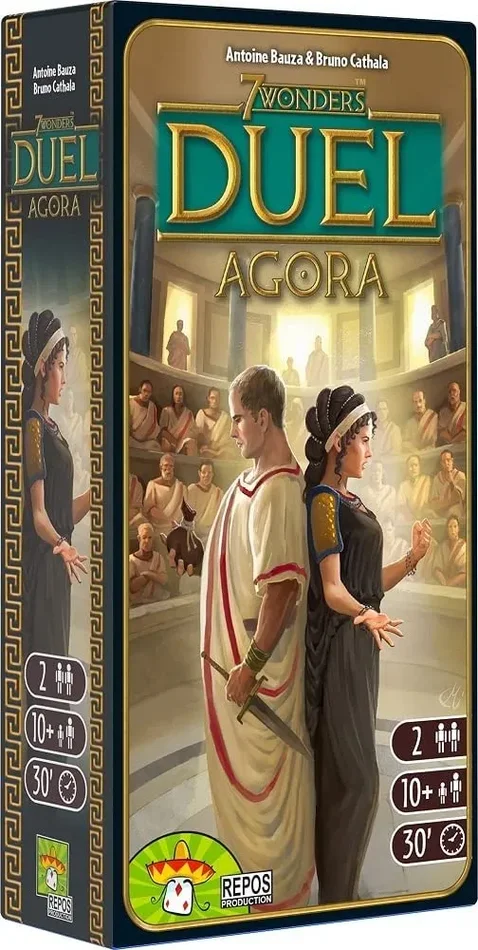 7 Wonders Duel | Agora Erweiterung | Kennerspiel, Strategiespiel, 2 Spieler, Ab 10+ Jahren, 30+ Minuten, Deutsch | Repos Production