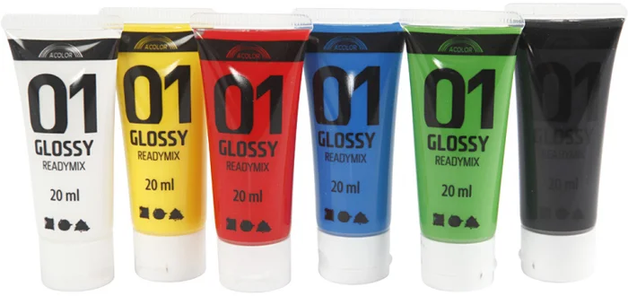 A-Color A-Color Acrylfarben-Set Glossy Primary 6×20 ml