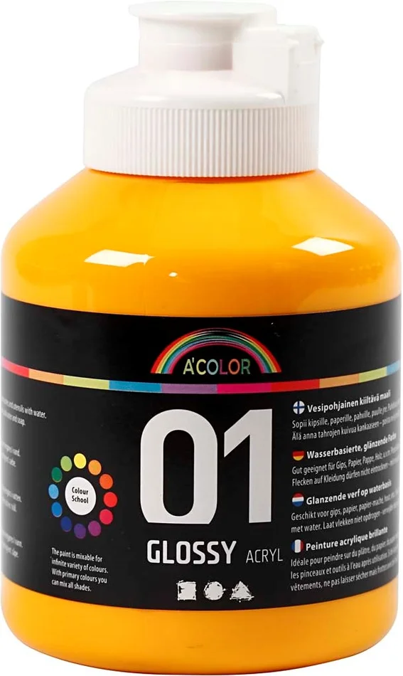 A-Color A-Color Glänzende Acrylfarbe Gelb 500 ml