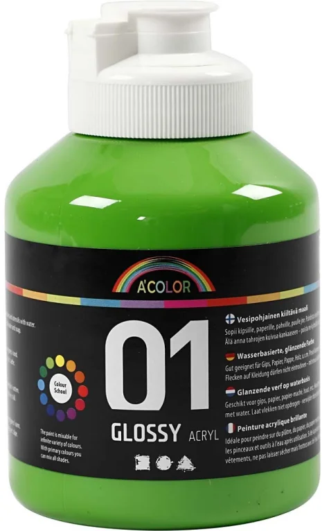 A-Color A-Color glänzende Acrylfarbe Hellgrün 500 ml