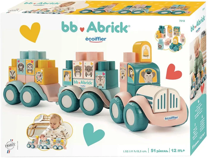 Abrick Dierentrein met Bouwblokken, 51dlg.