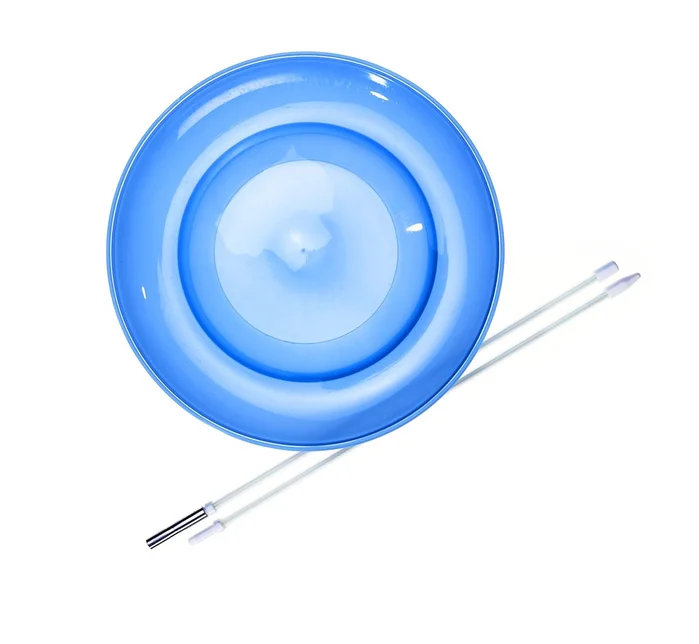 Acrobat Soft Spinnplatte mit Handstab, blau