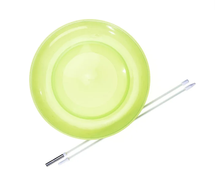 Acrobat Weiches Spinning Teller mit Hand Stick, Gelb