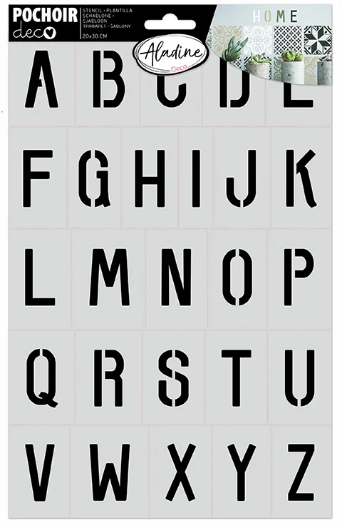 Aladine Aladine Deko-Vorlage 20 x 30 cm, Alphabet 1