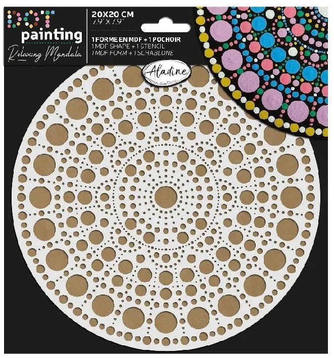 Aladine Aladine Duo Dot Painting Set Mandala 20 cm nr. 1