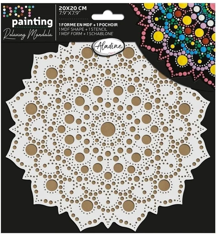 Aladine Aladine Duo Dot Painting Set Mandala 20 cm nr. 3