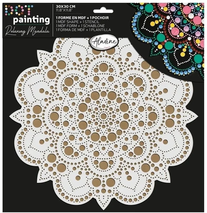 Aladine Aladine Duo Dot Painting Set Mandala 30 cm nr. 1