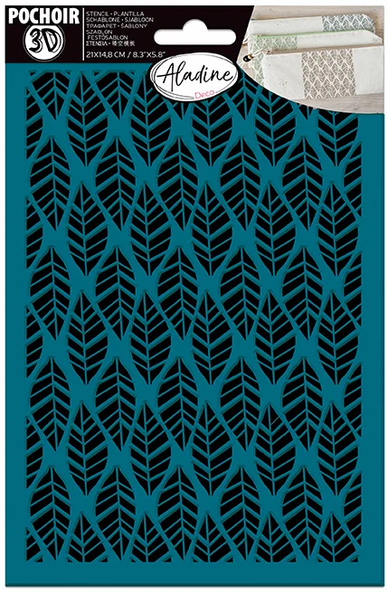 Aladine Aladine Selbstklebende 3D-Vorlage A5 Blättermuster