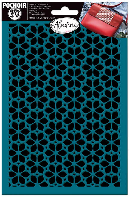 Aladine Aladine Selbstklebende 3D-Vorlage A5 Geometrische Rosen