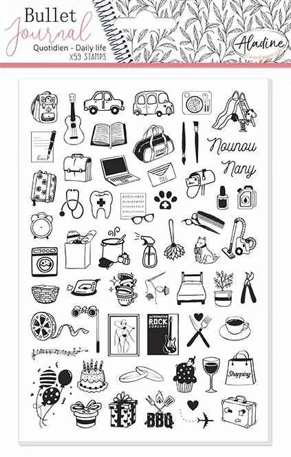Aladine Aladine Stampo Bullet Journal Stempels A5 Dagelijks