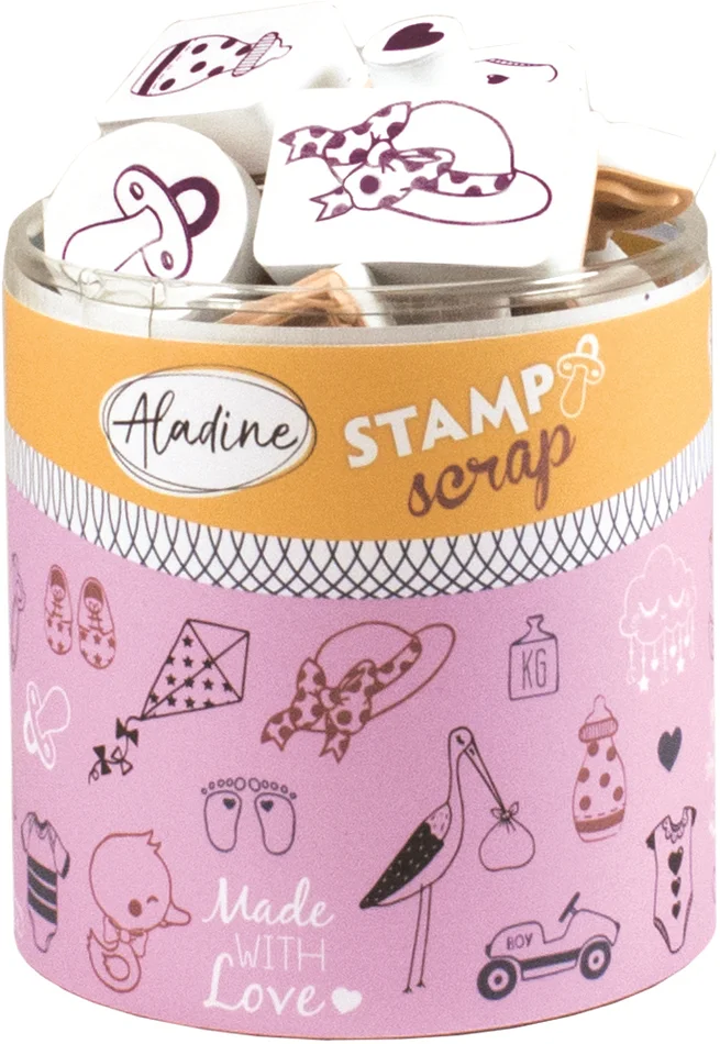 Aladine Aladine Stampo Stempel Set Geboorte 35 stuks