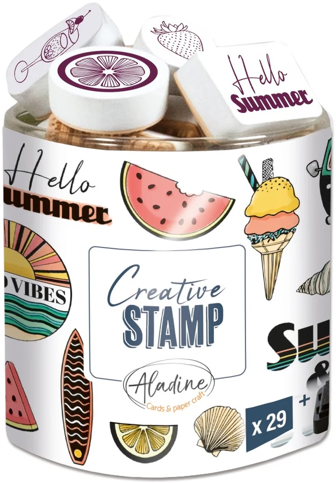 Aladine Aladine Stampo Stempel Set Zomer 29 stuks