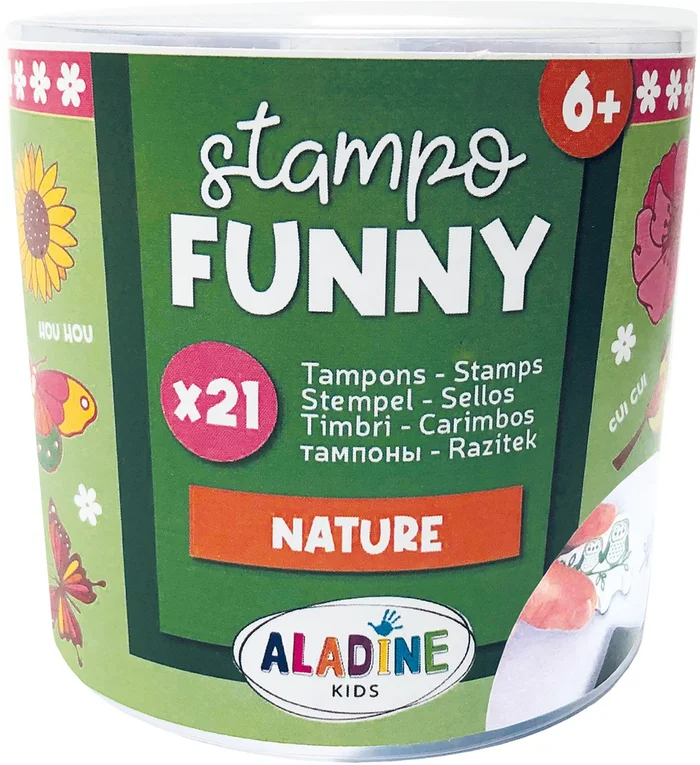 Aladine Aladine Stempel Set Stampo Funny Natuur 21 stuks