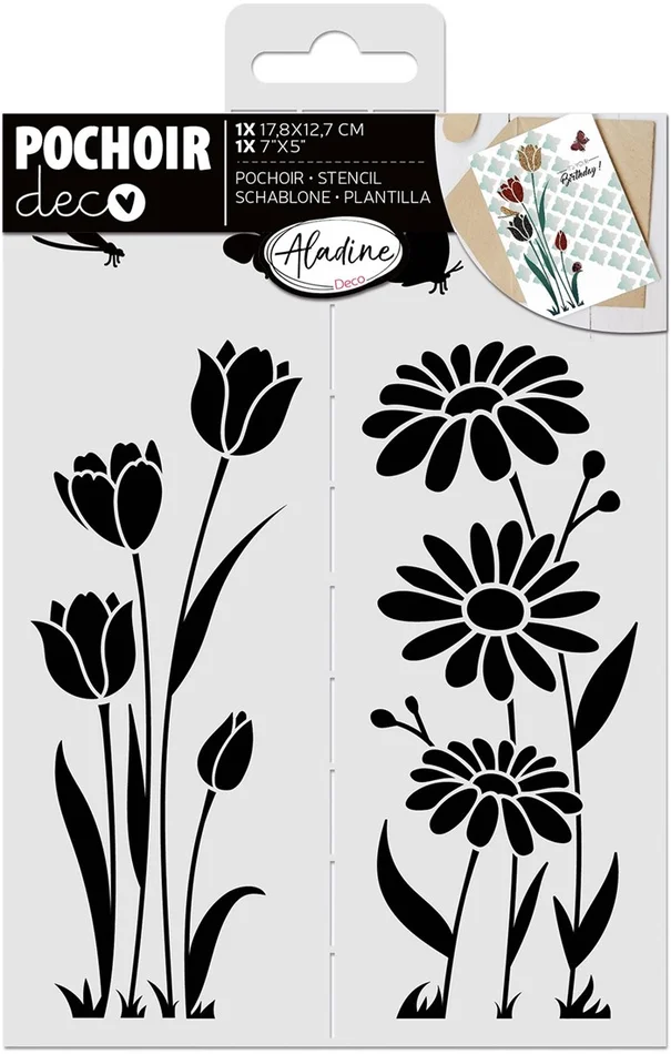 Aladine Aladine Stencil Tulp 18 x 13 cm