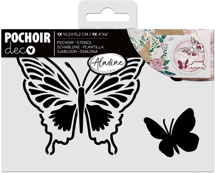 Aladine Aladine Stencil Vlinder 10 x 15 cm