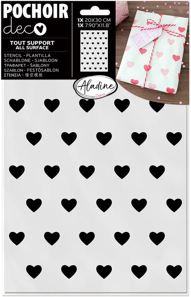 Aladine Aladine Vorlage 20×30 cm Herzen