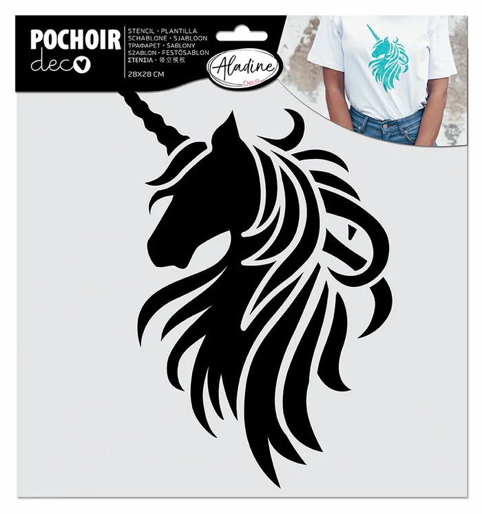Aladine Aladine Vorlage 28×28 cm Einhorn