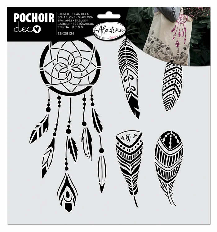 Aladine Aladine Vorlage 28×28 cm Federn