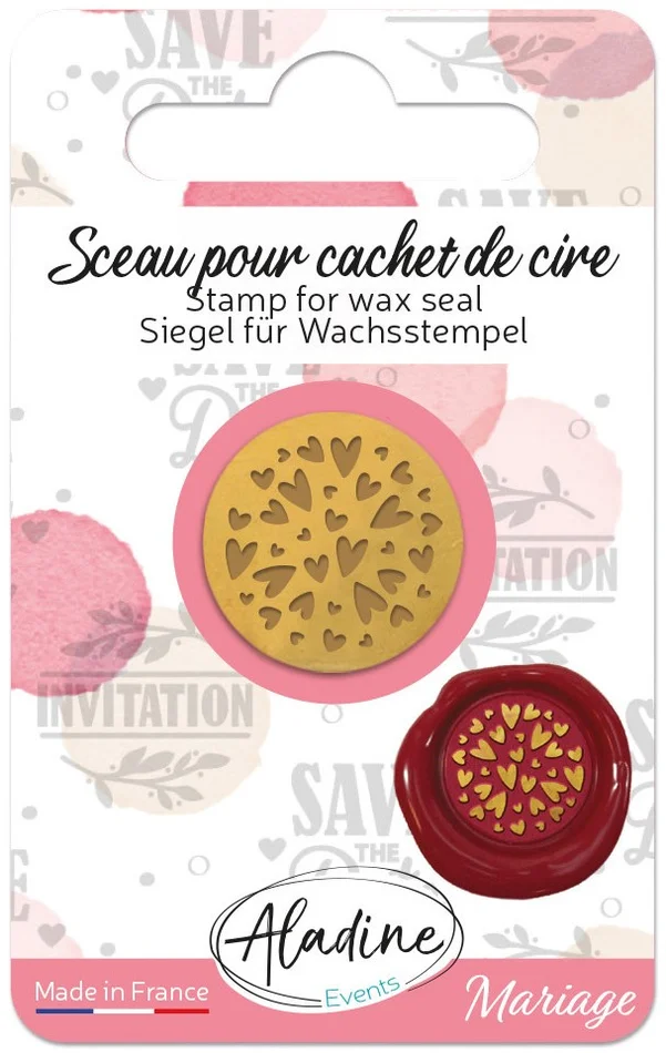 Aladine Aladine Zegel Wax Stempel All Over Harten