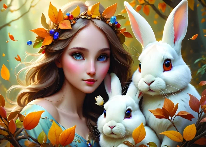 Alipson Puzzle Lady and Bunnies – 500 Teile