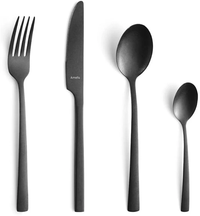 Amefa Manille vintage bestekset 16-delig zwart