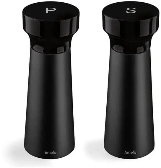 Amefa Modern Shade peper en zout set 15 cm zwart
