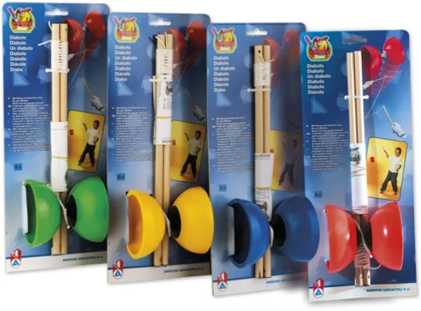 Androni Giocattoli Diabolo set, rubber kegel+houten stokken andrioni