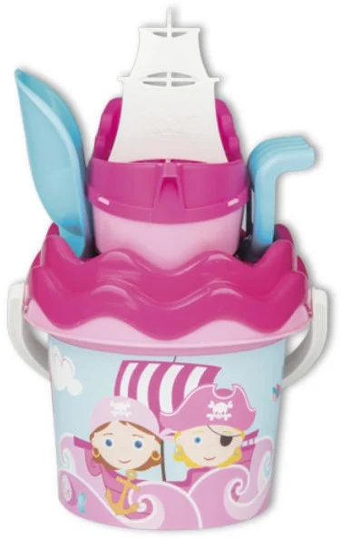 Androni Giocattoli Eimer-Set Pirat und Stiefel Pink 1320-00PIFE