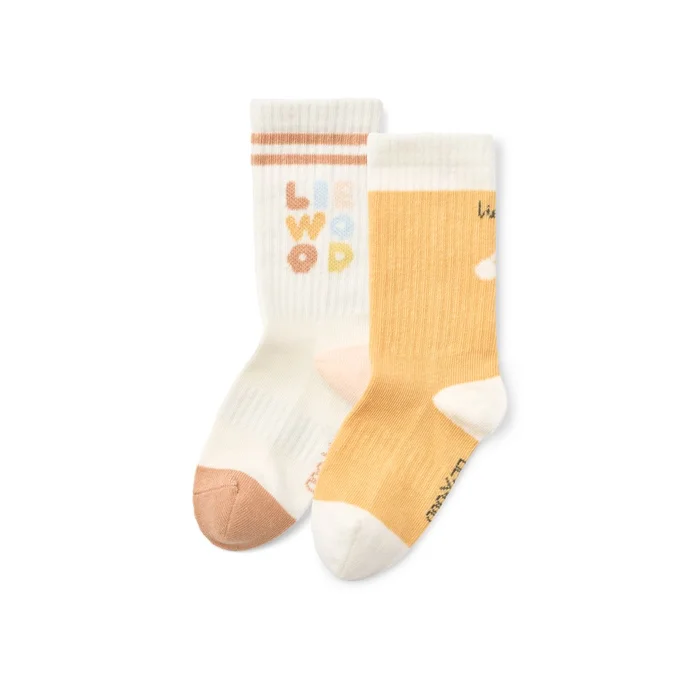 Annette Socken 2er-Pack Light apricot / Creme de la creme