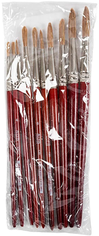 Aquarel Penselen, 10st.