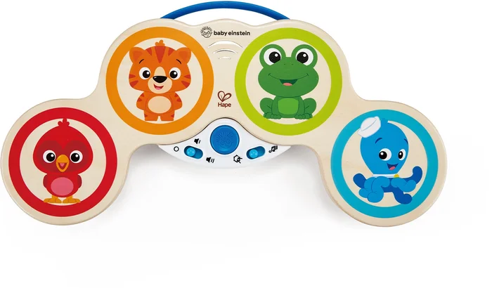 Baby Einstein Hape Magic Touch Trommel, hochwertiges Musikspielzeug aus Holz, ab 6 Monaten