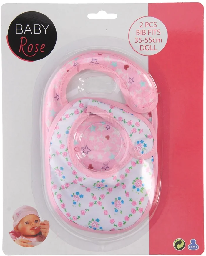 Baby Rose Baby Rose 2 Lätzchen auf Karte 27592