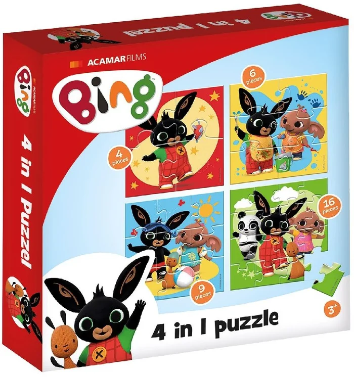 Bambolino Toys Bing 4 in 1 Puzzle (4+6+9+16)