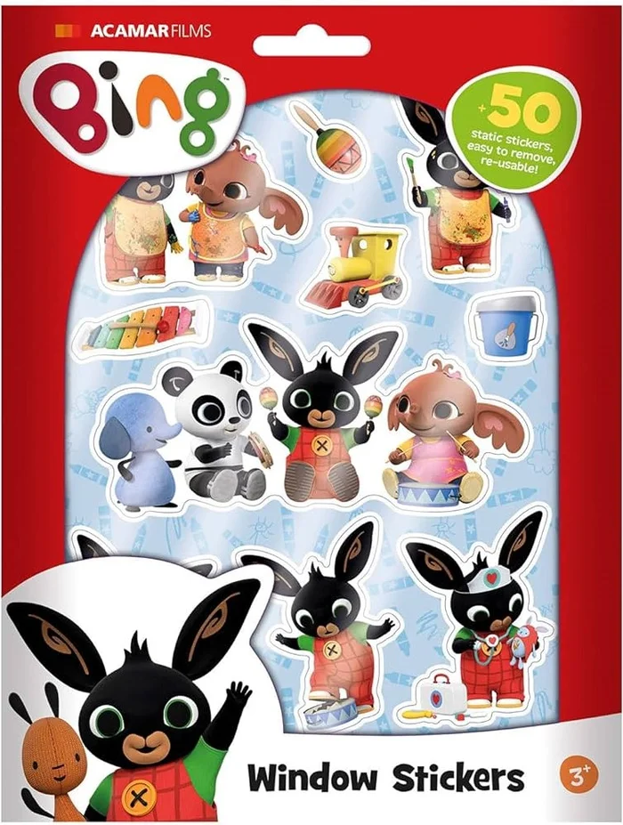 Bambolino Toys Bing raamstickers. 3+ (12st). 16x21x0.3 cm