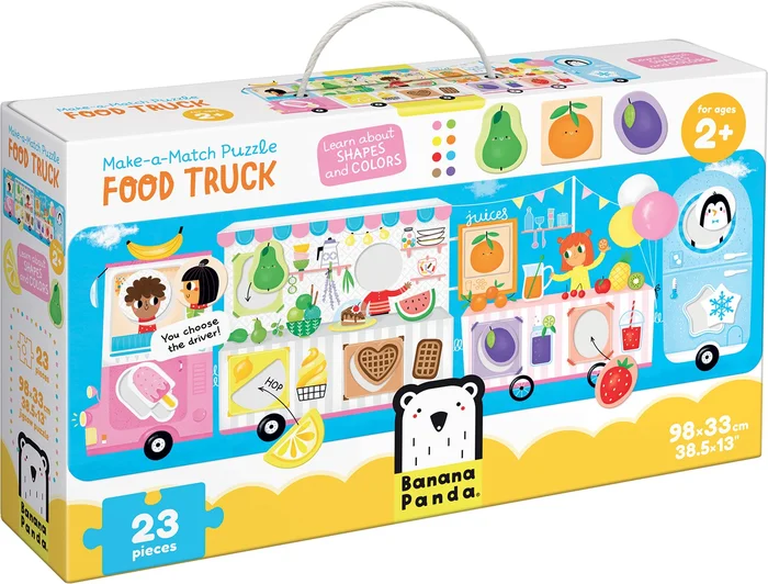 Banana Panda Mach das Puzzle passend Food Truck