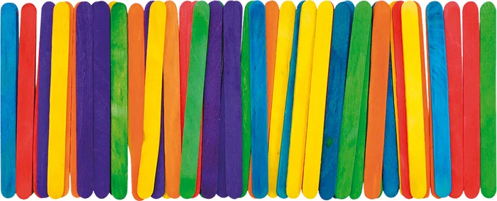 Bastelhölzer klein bunt oder natur