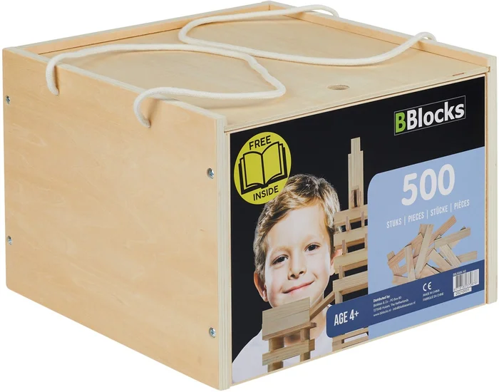BBlocks Bouwplankjes in Opbergkist, 500dlg.