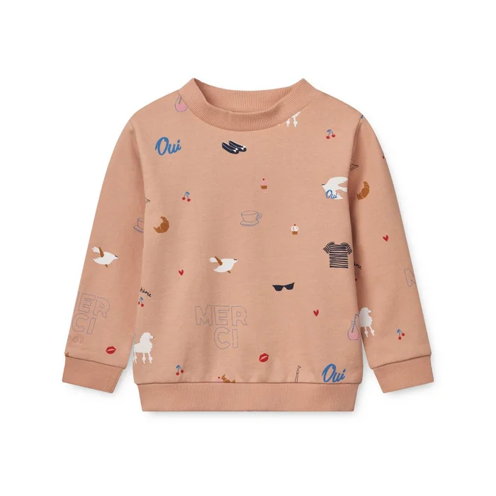 Bedrucktes Sweatshirt Thora Paris / Pale tuscany