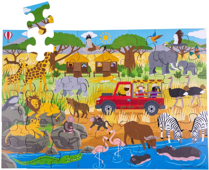 Bigjigs Afrikanisches Abenteuer Bodenpuzzle (48-teilig)